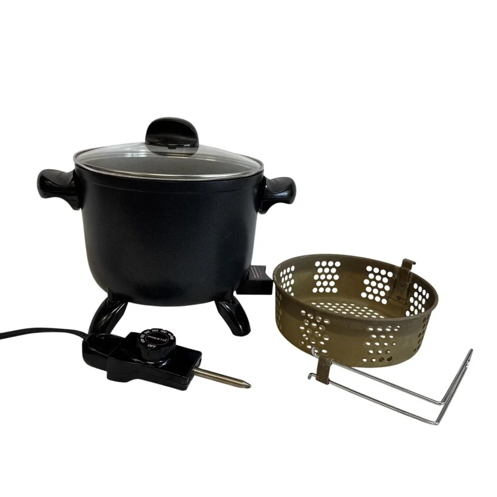 Presto Electric Deep Fryer‎ Multi Cooker Pot with Basket and Lid